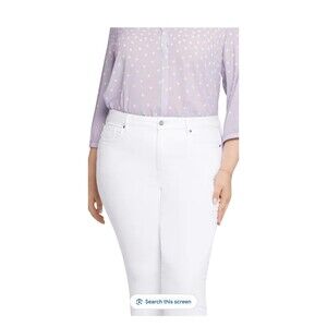 NYDJ Women’s Plus Size White Jeans Size 26W Marilyn Straight MSRP  $109.00 NWT